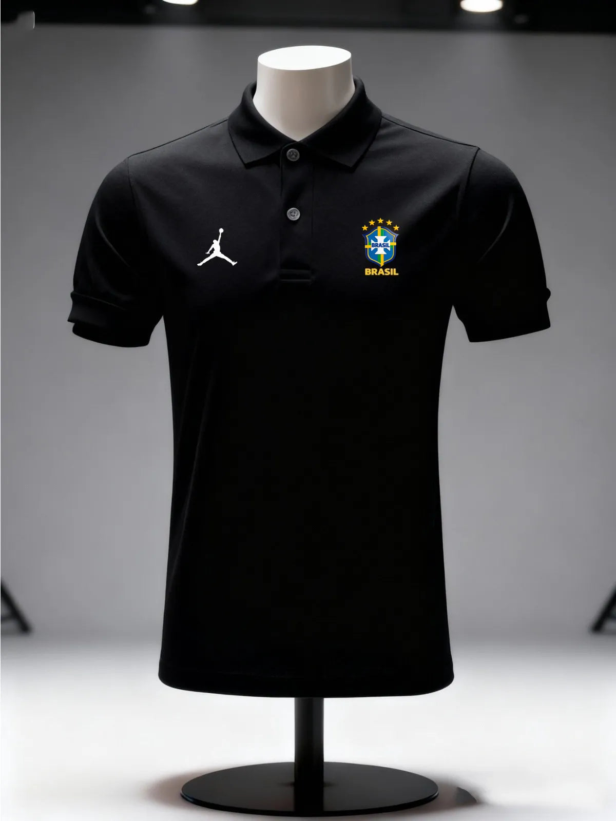 Camiseta Polo Brasil Premium Nike Preta