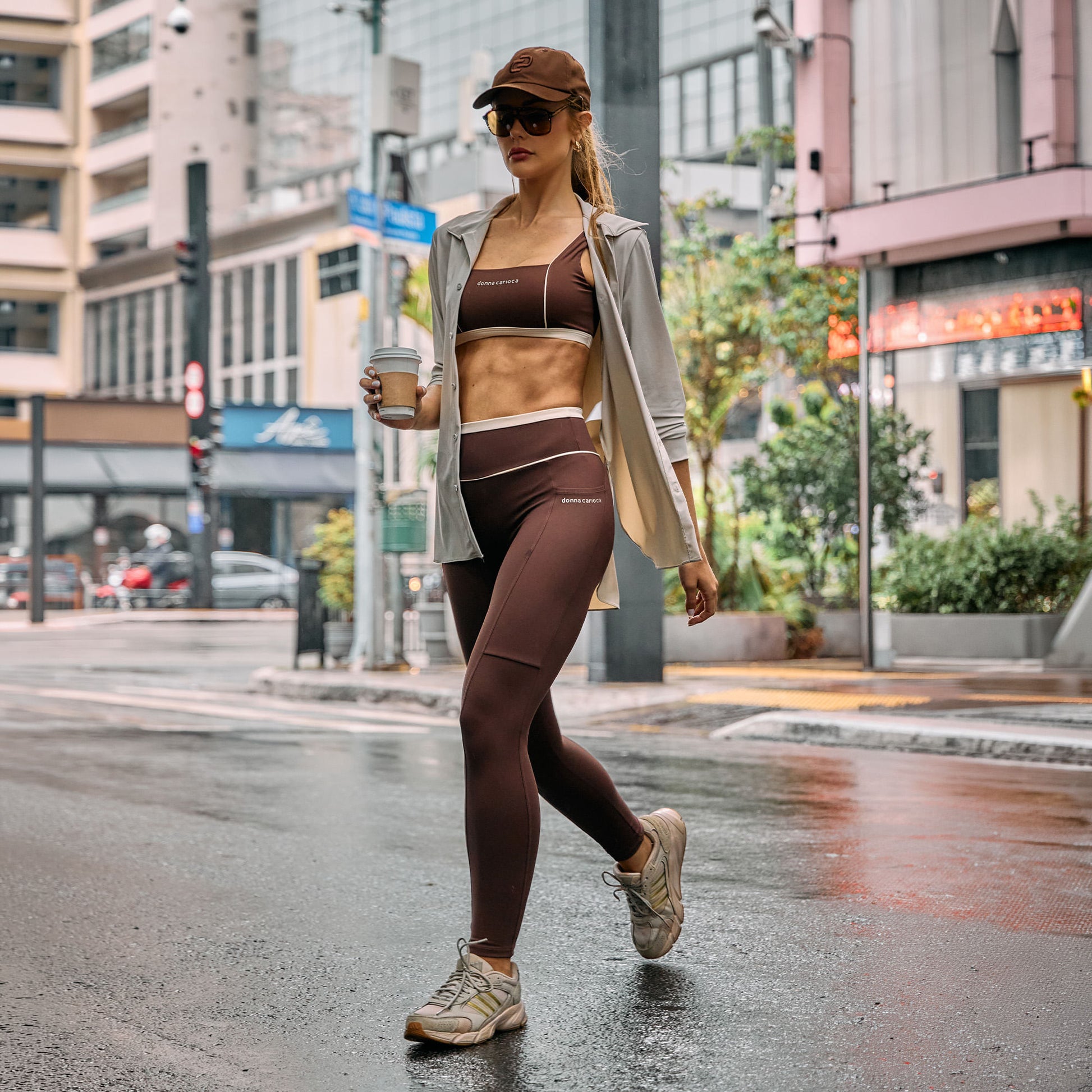 Legging Challenge Chocolamore Poliamida Com Bolso