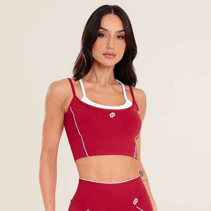 Cropped Artic Vermelho Rubi Poliamida