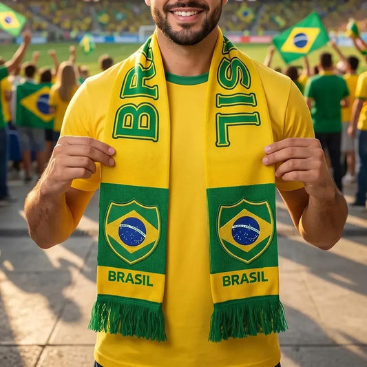 Cachecol Seleção Brasileira Verde e Amarelo Copa do Mundo – Grande