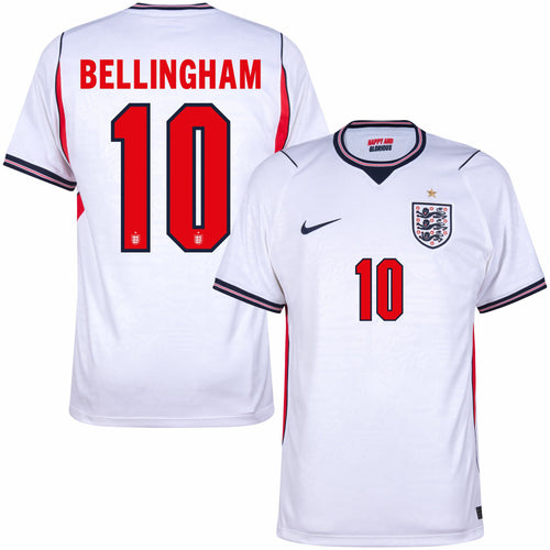 [Promoção Compre 1 Leve 2] Camisa Inglaterra BELLINGHAM 10 2026/27 I Versão Jogador Masculina – Branca