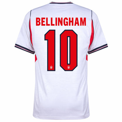 [Promoção Compre 1 Leve 2] Camisa Inglaterra BELLINGHAM 10 2026/27 I Versão Jogador Masculina – Branca